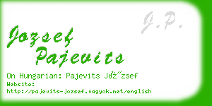 jozsef pajevits business card